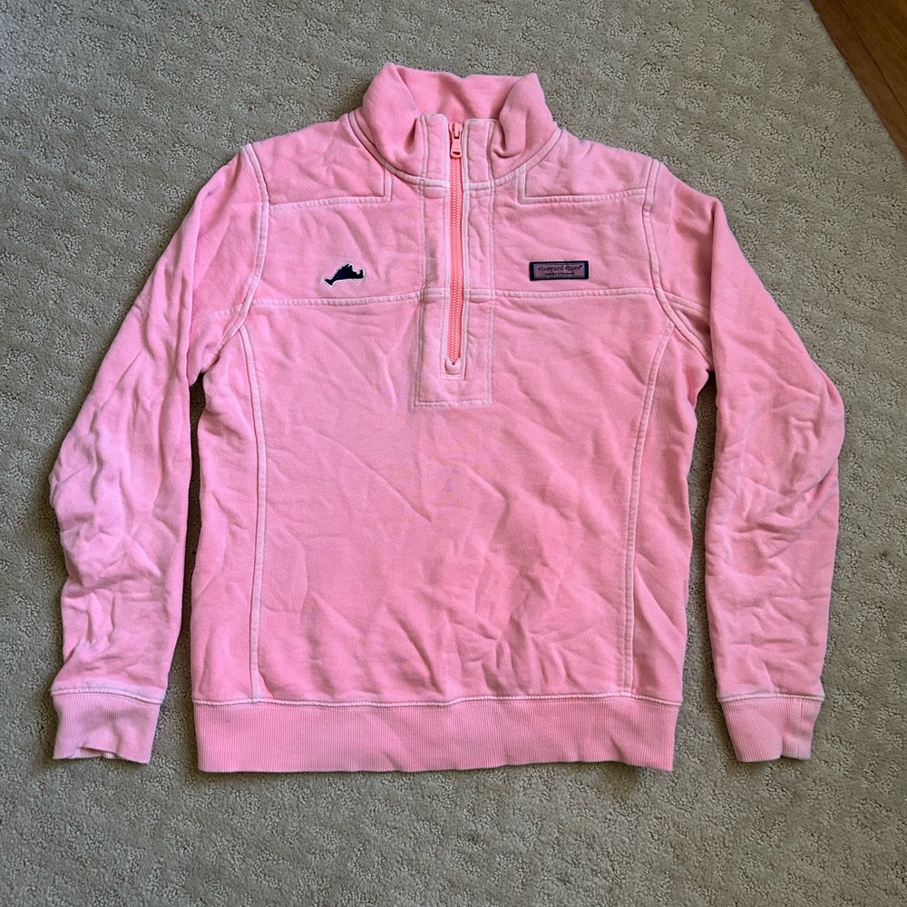 Pink Quarter-Zip Pullover